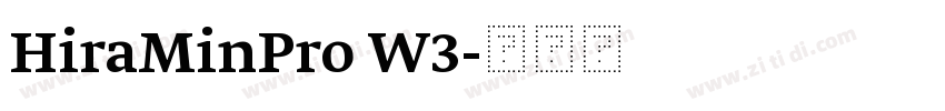 HiraMinPro W3字体转换